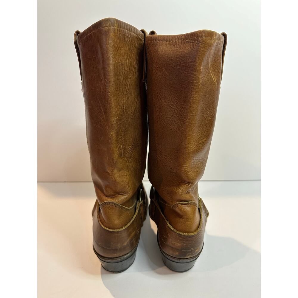 Frye 12R Heritage Harness Boots Women's Size 9 Brown Leather Square Toe - Picture 6 of 10